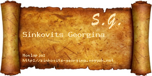 Sinkovits Georgina névjegykártya
