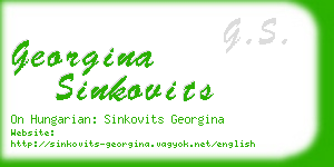 georgina sinkovits business card